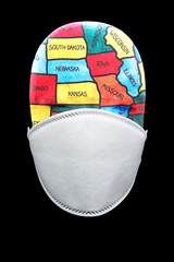 health mask showing global pandemic breakout