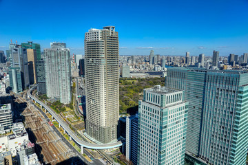 東京　2020年 景色　HDR 展望　展望台　俯瞰　遠景　昼間　快晴　青空