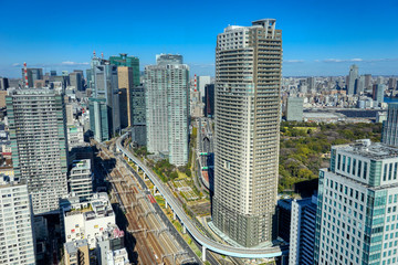 東京　2020年 景色　HDR 展望　展望台　俯瞰　遠景　昼間　快晴　青空