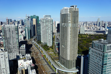 東京　2020年 景色　展望　展望台　俯瞰　遠景　昼間　快晴　青空