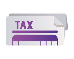 Isolated tax document vector design