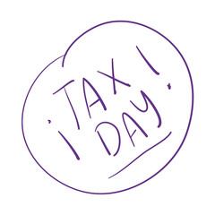 Fototapeta premium Isolated tax day text vector design