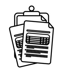 Isolated tax documents vector design