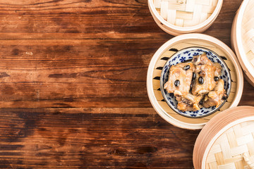 Chinese dim sum Black bean steamed pork ribs