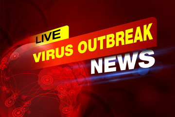 Virus outbreak, breaking news around the world. With design templates for TV , headlines, broadcast channels, popular new topics.