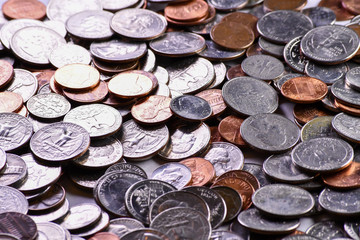 Pile of American Coins