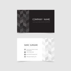 Fototapeta premium Minimal business card print template design. Black White color and simple clean layout.Vector illustration flat design.