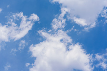 Blue sky with white clouds in the afternoon
