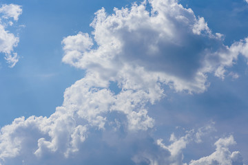 Blue sky with white clouds in the afternoon