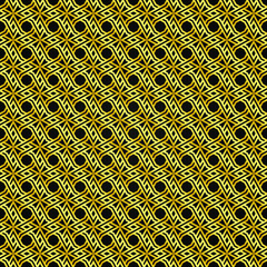 Gold pattern pattern with a black background as an abstract background