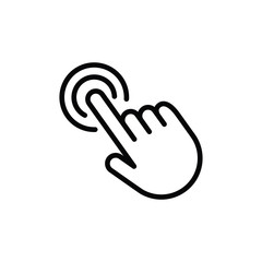 Hand clicking icon. Click pointer vector.