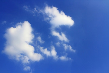 Blue sky with group clouds Imagination like a dragon