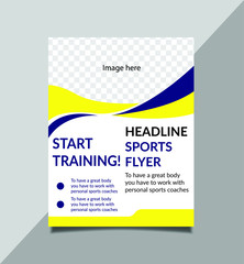 Sport flyer design with photo