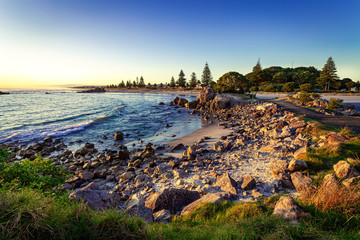 Beach Sunrise Mount Maunganui New Zealand