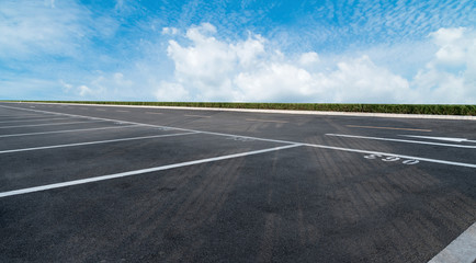 Road surface and sky cloud landscape..