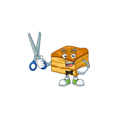 Cool Barber baklava cartoon mascot design style