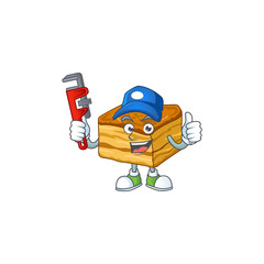 Smart Plumber worker of baklava cartoon character design