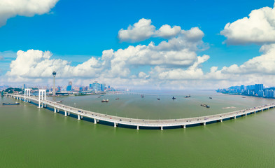 The city scenery of Macao in the Pearl River Delta of China