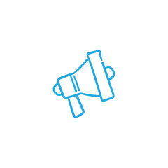 Megaphone doodle illustration, hand drawn loudspeaker vector icon.