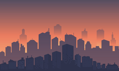 Fototapeta premium Background of city with buildings tall skyscraper.