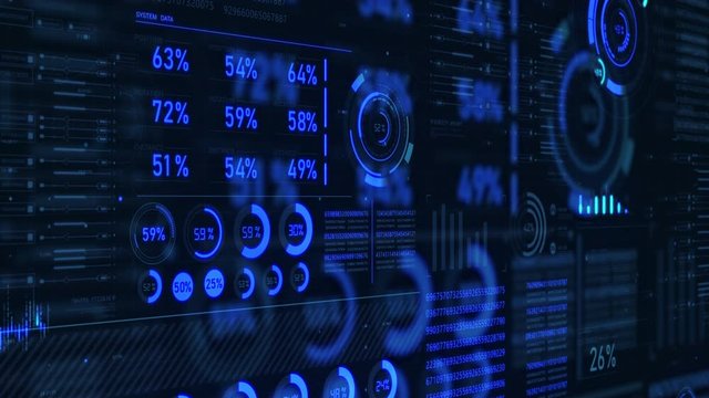Perspective view with Futuristic user interface HUD/Digital screen/Detailed abstract background/cyber technology concept.