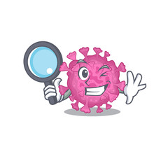 Corona virus organic in Smart Detective picture character design