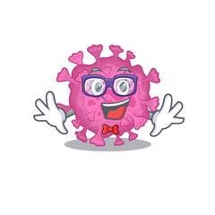 Super Funny Geek corona virus organic cartoon character design