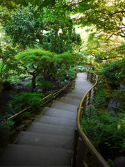 Fototapeta premium Beautiful Japanese style garden at The Butchart Gardens in Brentwood Bay, British Columbia, Canada. 