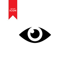 Eye icon vector. Trendy flat design. Eye logo icon on white background.
