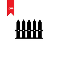 Fence icon vector. Flat design style on trendy icon.