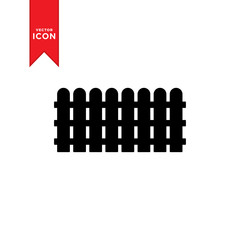 Fence icon vector. Flat design style on trendy icon.