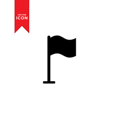 Flag icon vector. Flag symbol icon illustration. Flat design style on trendy icon.