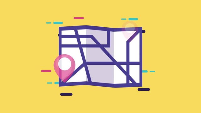 paper map with pin location