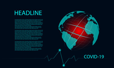 Coronavirus disease,covid-19 with on white background. Virus Pandemic Protection Concept,global communication concept
