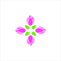 rose vector logo design template, minimal line petal beauty icon, vector concept