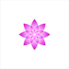lotus vector logo design template, minimal line petal beauty icon, vector concept