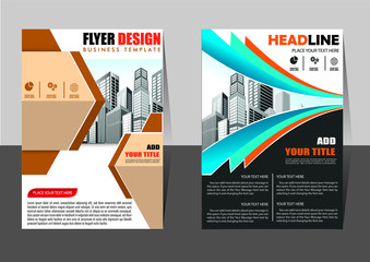 Brochure design, cover modern layout, annual report, poster, flyer in A4 with colorful triangles, geometric shapes for tech, science, market with light background