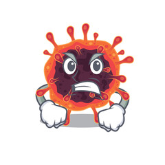 Corona virus zone cartoon character design with angry face