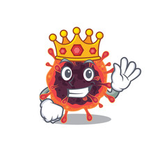 The Royal King of corona virus zone cartoon character design with crown