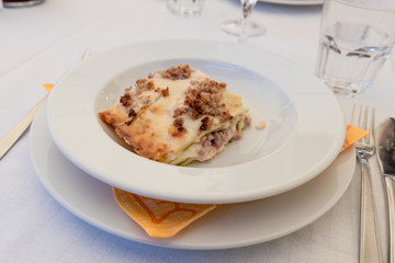 Bolognese lasagne