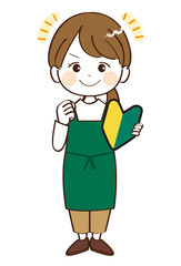 女性、店員、初心者、応援