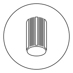 Solarium icon in circle round outline black color vector illustration flat style image