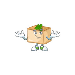 A picture of smirking basbousa cartoon character design style