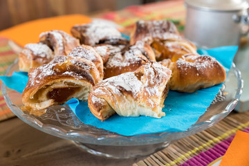 Croissant stuffed breakfast