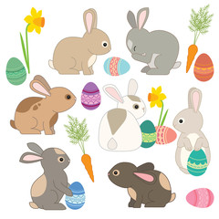 Easter Bunnies, Rabbits and Eggs