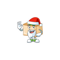 Basbousa cartoon character of Santa showing ok finger