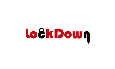 Lockdown logo icon. Corporate identity design element. Technology, Network safety, bank protection logotype idea. Connect, integrate, circle lock, globe concept. Color Vector icon. 