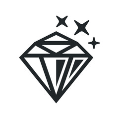 Diamond, gemstone icon