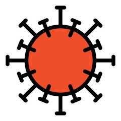 Virus or Bacteria vector illustration, filled style icon