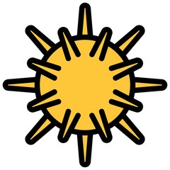 Virus or Bacteria vector illustration, filled style icon